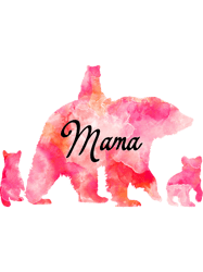 Mama Bear Water Color Fitted Scoop