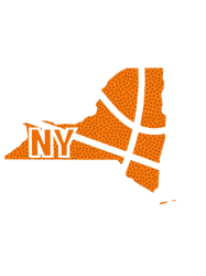 retro new york basketball ny outline