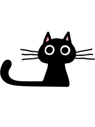 Cutie Kitty Cat Wide Eyed Black Kitten