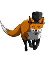 snazzy top hat fox