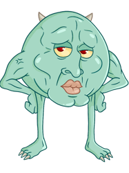 Handsome squidward fused with