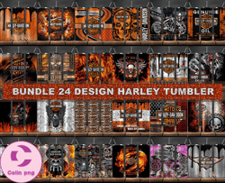 Bundle 24 Design Harley Tumbler, Tumbler Bundle Design, Sublimation Tumbler Bundle, 20oz Skinny Tumbler 14