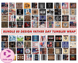 Bundle 80 Design Father Day Tumbler Wrap, Tumbler Bundle Design, Sublimation Tumbler Bundle, 20oz Skinny Tumbler 33