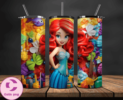 Princess Disney Tumbler Wrap, 3D Cartoon Tumbler Wrap, 20oz Skinny Tumbler Designs 37