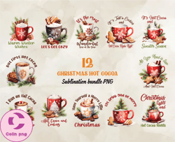 12 Christmas Hot Cocoa Png, Christian Christmas Svg, Christmas Design, Christmas Shirt, Christmas 70