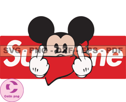 Superme Mickey Svg, Fashion Brand Logo 216