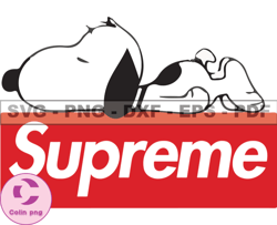 Supreme Snoopy Dog Svg, Fashion Brand Logo 238