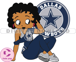 Dallas Cowboys Betty Boop Svg, NFL Svg, Girl Sport Svg, Football Svg Download Digital File 03