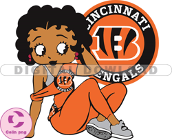 Cincinnati Bengals Betty Boop Svg, NFL Svg, Girl Sport Svg, Football Svg Download Digital File 17