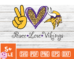 Minnesota Vikings Svg , Peace Love  NfL Svg, Team Nfl Svg 21