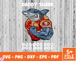 San Francisco 49ers Daddy Shark Nfl Svg , Daddy Shark   NfL Svg, Team Nfl Svg 29