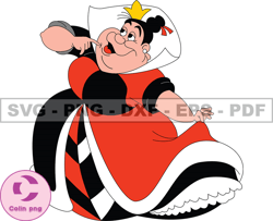 King of Hearts Svg, Queen of Hearts Png, Red Queen Svg, Cartoon Customs SVG, EPS, PNG, DXF 70