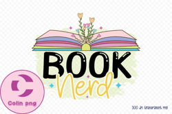 Book Nerd, Reading PNG, Floral Book PNG 63