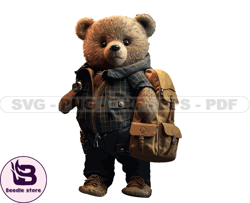 161 Beedle Bear Tshirt Designs Bundle, Teddy Bear Polo Bear SVG PNG, Bear Streetwear Design, Tshirt Graphics Digital Fil