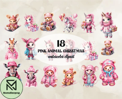 18 Pink Animal Christmas, Christian Christmas Svg, Christmas Design, Christmas Shirt, Christmas 93