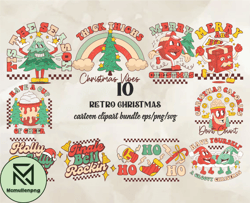 10 Retro Christmas Png, Christian Christmas Svg, Christmas Design, Christmas Shirt, Christmas 105