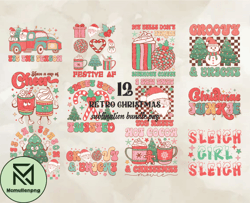 12 Retro Christmas Bundle Png, Christian Christmas Svg, Christmas Design, Christmas Shirt, Christmas 114
