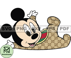 Gucci Mickey Mouse Svg, Fashion Brand Logo 199