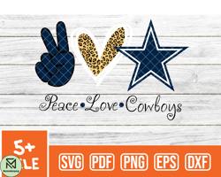 Dallas Cowboys Svg , Peace Love  NfL Svg, Team Nfl Svg 10