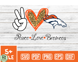 Denver Broncos Svg , Peace Love  NfL Svg, Team Nfl Svg 11