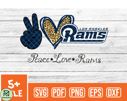 Los Angeles Rams Svg , Peace Love  NfL Svg, Team Nfl Svg 19