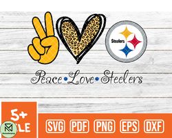 Pittsburgh Steelers Svg , Peace Love  NfL Svg, Team Nfl Svg 28