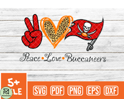 Tampa Bay Buccaneers Svg , Peace Love  NfL Svg, Team Nfl Svg 31