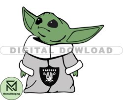 Raiders NFL Baby Yoda Svg, Football Teams Svg, NFL Logo Svg, Baby Yoda Png, Tshirt Design   15