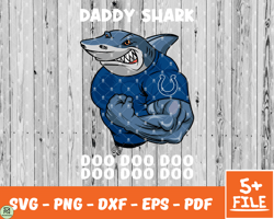 Indianapolis Colts Daddy Shark Nfl Svg , Daddy Shark NfL Svg, Team Nfl Svg 15