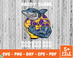 Minnesota Vikings Daddy Shark Nfl Svg , Daddy Shark NfL Svg, Team Nfl Svg 21