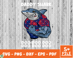 New York Giants Daddy Shark Nfl Svg , Daddy Shark NfL Svg, Team Nfl Svg 24