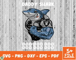 Raiders Daddy Shark Nfl Svg , Daddy Shark NfL Svg, Team Nfl Svg 26