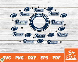 Los Angeles Rams Full Wrap Template Svg, Cup Wrap Coffee 19