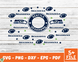 Seattle Seahawks Full Wrap Template Svg, Cup Wrap Coffee 30