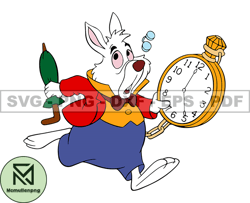White Rabbit Svg, Alice in Wonderland Svg, Cartoon Customs SVG, EPS, PNG, DXF 81