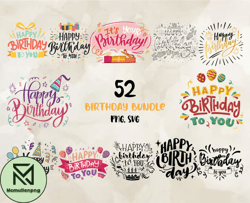 Birthday Svg Bundle 28 Design, Birthday Svg, Happy Birthday Png, T-shirt Designs 20