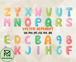 Watercolor Alphabet, Watercolor Fonts, Modern Font, Fonts For Cricut, Beauty Font, Font For T-shirts 16