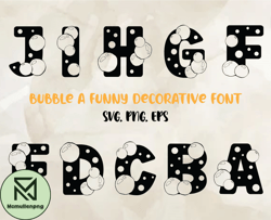 Bubble SVG PNG Font, Modern Font, Fonts For Cricut, Beauty Font, Font For T-shirts 23