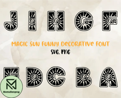 Magic Sun SVG PNG Font, Modern Font, Fonts For Cricut, Beauty Font, Font For T-shirts 24