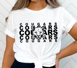 Cougars SVG PNG, Cougars Face svg, Stacked Cougars svg, Cougars Mascot svg, Cougars Cheer svg, Cougars Shirt svg, Cougar
