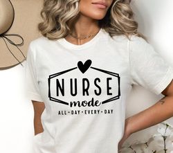 Nurse Mode SVG, Nurse Life svg, Nurse Gift svg, Nurse svg, Nurse Shirt svg, Heart svg, Medical svg, Difference Maker svg