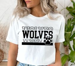 Wolves SVG PNG, Wolves Paw svg, Wolves Mascot svg, Wolves Cheer svg, Wolves Vibes svg, School Spirit svg, Wolves Sport,