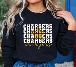 Stacked Chargers SVG, Chargers Mascot svg, Chargers svg, Chargers School Team svg, Chargers Cheer svg, School Spirit svg