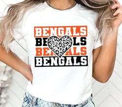 Bengals SVG PNG, Bengals Mascot svg,Bengals Leopard Heart, Bengals Cheer svg, Bengals Shirt svg, Bengals Heart svg, Beng