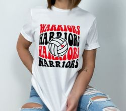 Warriors Volleyball SVG PNG, Warriors Mascot svg, Warriors svg, Warriors School Team svg, Warriors Cheer svg, Stacked Wa