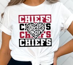 Chiefs SVG PNG, Chiefs Mascot svg,Chiefs Leopard Heart, Chiefs Cheer svg, Chiefs Shirt svg, Chiefs Heart svg, Chiefs Mom
