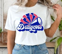 Dragon Cheer svg, Dragon, Dragons, Cheer svg, png, Sublimation, Pom Pom svg, Megaphone svg, SVG for Shirts, Cheerleader