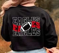 Eagles Football SVG PNG, Eagles Mascot svg, Eagles svg, Eagles School Team svg, Eagles Cheer svg, Stacked Eagles svg, Sc