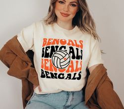 Bengals Volleyball SVG PNG, Bengals Mascot svg, Bengals svg, Bengals School Team svg, Bengals Cheer svg, Stacked Bengals
