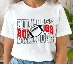 Bulldogs Football SVG PNG, Bulldogs Mascot svg, Bulldogs svg, Bulldogs School Team svg, Bulldogs Cheer svg, Stacked Bull